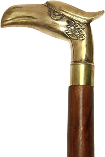 Bastón vintage con mango en forma de águila de madera de Sheesham para hombres y mujeres, 37 pulgadas de largo, ECTORIA