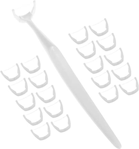 ROSENICE Forcella Filo interdentale per la Pulizia di Denti in Bianca (20pcs)