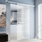 inova Glas-Schiebetür Komplettset 755 x 2035 mm Mistral Design 8 mm ESG Alu Lauf-schiene mit Griffmuschel