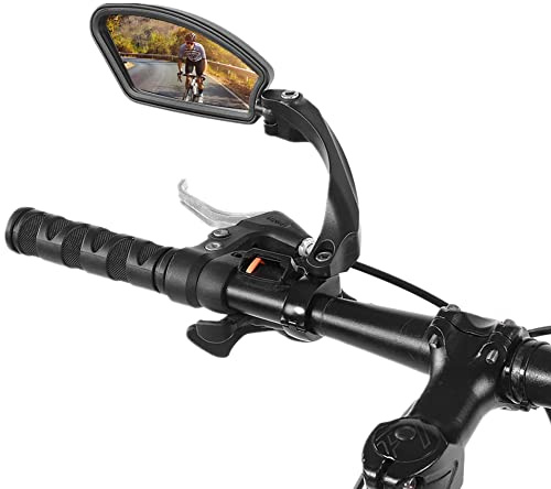 Rétroviseur de Vélo, Rétroviseurs de Vélo à Rotation 360 ° Miroir de Vélo Rétroviseur Réglable sur le Guidon pour Vélos de Route de Montagne (Gauche)