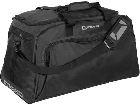 Stanno Sportbag - Loreto - Fitness Tasche - Großer Sporttasche und Verstellbarer Schultergurt - Fussballtasche Herren/Damen - Trainingstasche - Schwarz - Größe One size
