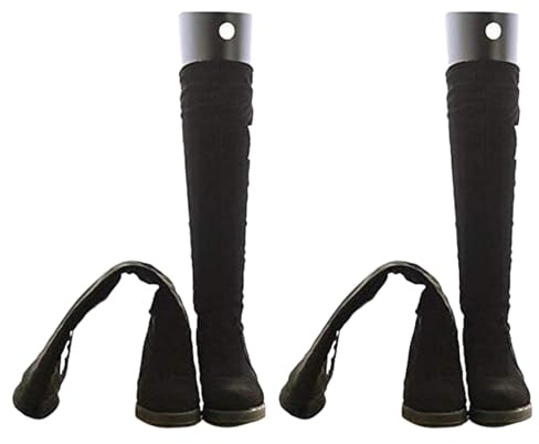 SYBL 2 paia (4 fogli) inserti per stivali, supporto alto per stivali, addensare la forma di albero, per donne e uomini, nero, 35,5 cm