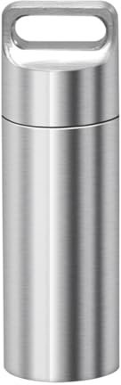 Pillendose, tragbare Pillendosen, wasserdichter Pillendosenhalter für den täglichen Gebrauch, tragbarer Medikamentenspender für Outdoor-Camping und Reisen (Silver, 6.5 * 1.95cm)