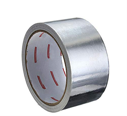 BE-TOOL 45mm x 20m Aluminium Foil Tape - Conductive, High Temp Heat-Resistant Foiled Tape Rolls for HVAC Repair, Ducts, Dryers, Jewelry Making & Crafts