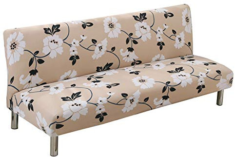 DZYP Sofabezug ohne Armlehnen, elastisch, waschbar, bedruckter Spandex, universeller Sofa-Schonbezug für Klappsofas und Sofas. (P11)