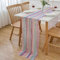 AOKSUNOVA Tischläufer Chiffon Tischläufer Bunt Regenbogen Tüll Table Runner Abwaschbar