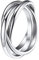 QKEPCY Angst Ringe für Damen - Kreuz Spinning Ring, Edelstahl Knoten Infinity Fidget Ring, Dünne Stapelbare Anti-Stress Anxiety Zappel Schmuck Geschenk (9, Silber)