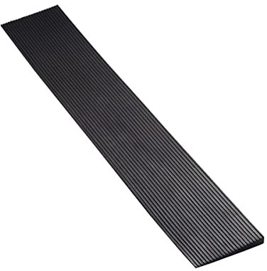 FTsolid Türschwellenrampe 0,8cm Rollstuhlrampe Gummirampe Auffahrrampe Schwellenrampe Bordsteinrampe für Rollstuhl, Kinderwagen, Rollator oder e Scooter (0,8cm Höhe x 90cm Breite)
