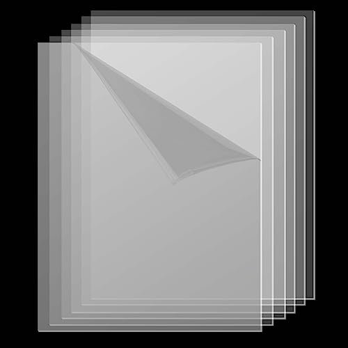 SINJEUN Acrylplatte, A3, 2mm, transparent, für Werbung, Ausstellung und Basteln, 42 x 29 cm, 6 Stück