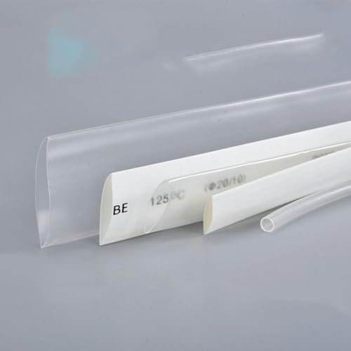 Tubo termoretraibile trasparente da 1 metro Tubo termorestringente trasparente Kit filo avvolgente Tubo termoretraibile 2:1 Connettore filo avvolgente-Trasparente-10mmX1metro