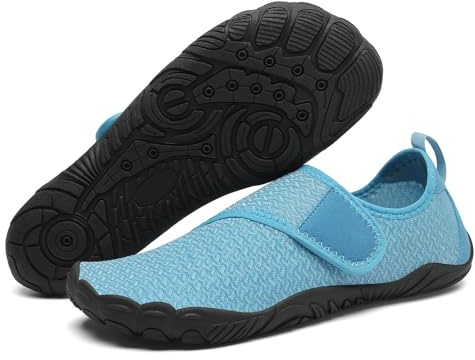 Mishansha Homme Chaussures d'eau Respirant Séchage Rapide Femme Chaussures de Plage, Bleu Profond 43 EU