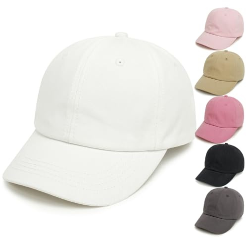 QIYIENDIAN Chapeau de Baseball pour Enfant Casquette de Baseball en Coton Chapeau pour Enfant Garçons Filles bébé(White,6-24M)