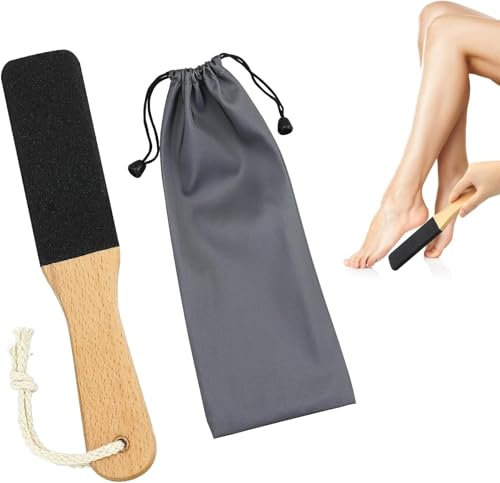 Fußfeile, Hornhautfeile, Bimsstein Peeling Pediküre, Raspel Fußschrubber mit Aufbewahrungstasche, für harte tote Haut
