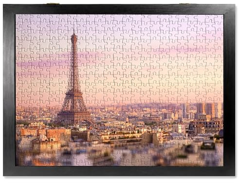 ALL4JIG Premium Wooden Puzzle Picture Frame with 5-Puzzle Storage Capacity for 1000 Piece Puzzles, Tool-Free Easy Assemble Display, Non-Glue Mounting Kit & Hanging Hardware Included (27 x 20)