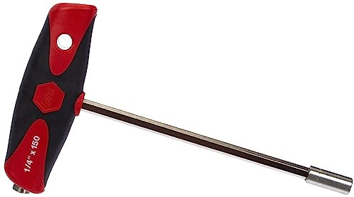 Wiha Schraubendreher mit Quergriff und zwei Bithaltern ComfortGrip magnetisch 1/4 (26179) 150 mm