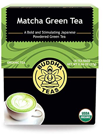 Buddha Teas - 100% Organic Herbal Matcha Green Tea - 18 Tea Bags