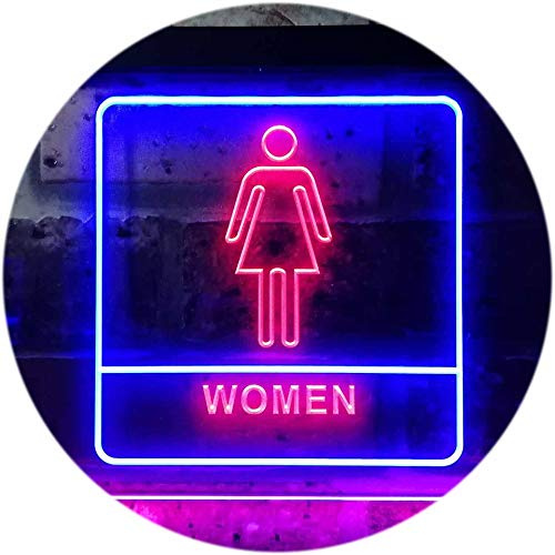 ADVPRO Women Toilet Restroom WC Display Dual Color LED Neon Sign Blue & Red 16 x 12 st6s43-i1014-br