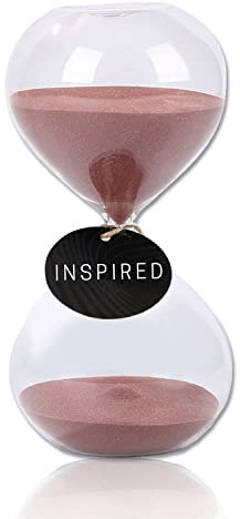 Biloba - Clessidra colorata con sabbia, timer da cucina, in vetro, 3 minuti, 5 minuti, 30 minuti, 60 minuti, decorazione per casa e ufficio