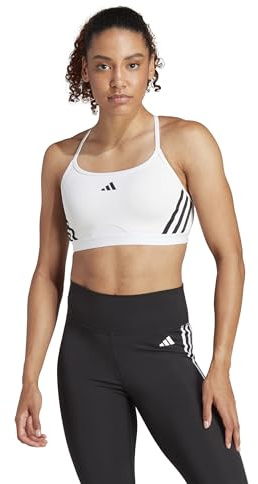 adidas Reggiseno Sportivo da Donna Aeroreact con Supporto Leggero, MCD Bianco/Nero