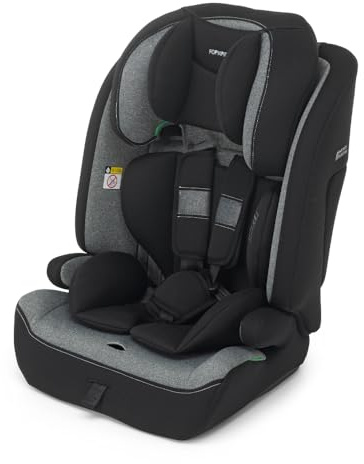 Foppapedretti Seggiolino Auto Babyroad New I-Size, per bambini da 76 a 150 cm di altezza, 15mesi-12 anni, conforme ECE R129, Fissaggio a 3 punti,Safe Body Protection,Protezione Impatti Laterali,Carbon