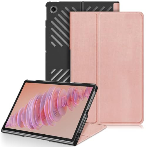 TOPCASE Case Compatible with Lenovo Tab Plus Tablet (TB351FU) 11.5 Inch 2024 Cover, Ultra Leather Stand Protective Case, Function, Rose Gold