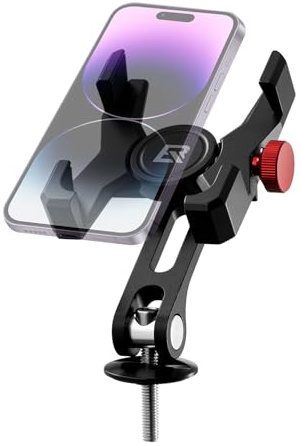ROCKBROS Universell mobiltelefonhållare i aluminium för cykel, motorcykel, mobiltelefon 4,7 tum–7,09 tum, smartphone, MTB, soter, elcykel och skoter