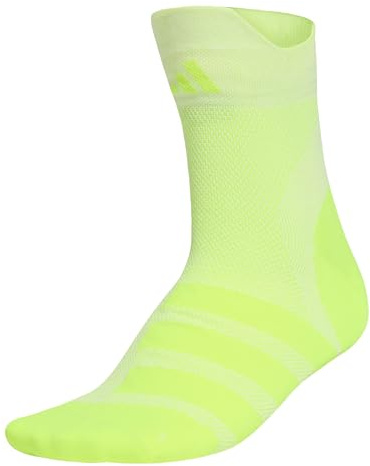 adidas Unisex adulto RUNxADIZERO Sock 1PP, white/solar yellow/solar yellow, 42-45