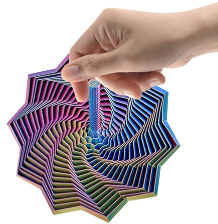 Étoile Sensorielle Fidget, Jouet Fidget Imprimé en 3D, Hexagone De Bureau avec Poignée, Jouet Anti-Stress Sensoriel Apaisant pour Adultes, Bureau, Maison, Voyage, Études