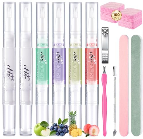 Yokilly Penne per Olio Cuticole Unghie: 6 Pezzi Penna per Olio per Cuticole Unghie - Protezione per La Pelle Kit Manicure per La Cura Delle Unghie Riparazione per Home Salon