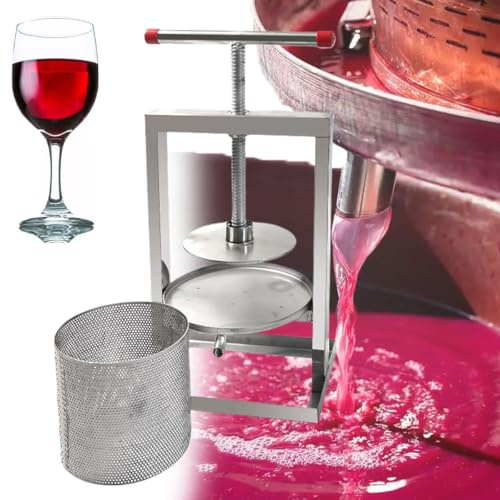 Pressa per vino a maglie in acciaio inox, pressa per miele, strumenti per apicoltura/enologia, pressa per sidro, pressa per frutta, estrattore di cera d'api, pressa per vino per la produzione