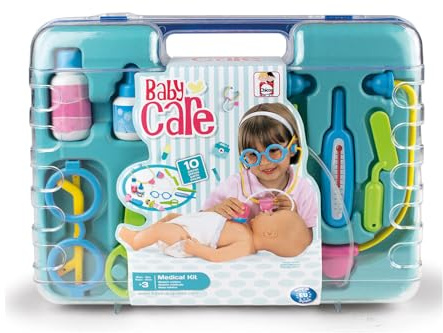 Chicos - Maletín Médico de Juguete con un Completo Set de 10 Accesorios | Fácil Transporte Gracias al maletín con asa | Medidas - 34.5 x 26.5 x 9 cm | A Partir de 3 años (87003)