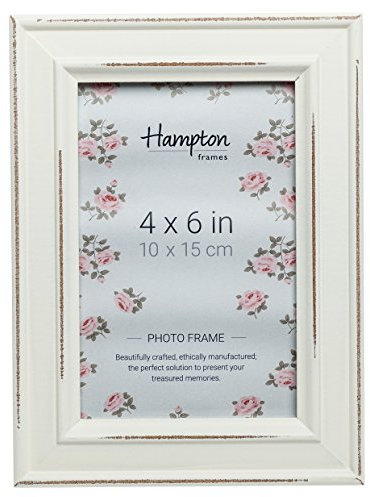 Hampton Frames, Cornice per foto 10x15 cm, bianco, legno 30 mm, vetro, da tavolo o parete | Design contemporaneo per casa e ufficio