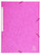 Exacompta - Réf. 17108H - Carton de 25 chemises à élastiques - pochettes 3 rabats Maxi capacity - en carte lustrée - dimensions 24 x 32 cm pour documents au format A4 - couleur rose