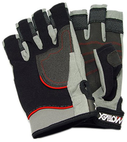 MOTIVEX Segelhandschuhe Rückseite Elasthan, beschichtete Handflächen, Kevlar verstärkte Finger, Größe L