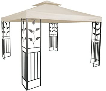 Spetebo Toit de remplacement pour pavillon de jardin Toile polyester 270 g/m² imperméable grâce à un revêtement PVC 3 x 3 m beige