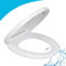 Yunlai Toilettensitz O-Form mit Absenkautomatik, Weiß, Antibakteriell, Soft-Close, Universell für O-Form Toiletten, 460 x 372 mm, 150 kg Tragfähigkeit