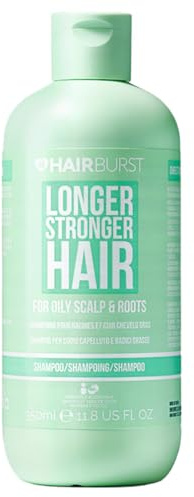 HAIR BURST Shampoo für Haarwachstum für Frauen — Fettiges Haar, reinigt und reguliert, reduziert Haarausfall, stimuliert das Wachstum, ohne SLS oder Parabene, Kokos und Avocado — 350ml