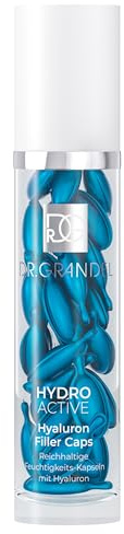 DR. GRANDEL Hydro Active Hyaluron Filler Caps – Hyaluron Kapseln für das Gesicht, Feuchtigkeitskonzentrat gegen Trockenheitsfältchen, aufpolsternde Hautpflege (28 Kapseln)