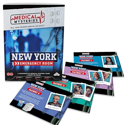 TOMY Medical Mysteries investigation game - Cooperative Game with 4 Cases to Solve - Will your patient survive the night - Individual, Date Night and Party Game for adults