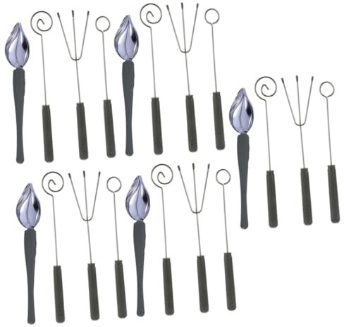 Alipis 5 Ensembles Outil De Plaque Fourchettes à Fondue Au Fromage Crème Fondante Fourchettes à Fruits Bol à Punch Avec Louche Bâtonnets à Fondue Culinaire Cuillère Sauce Chocolat Pp