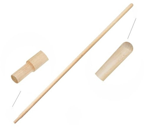 woplus Holzstiel 150cm Ø 28 mm mit Fräser unten 22mm Gerätestiel aus Holz ohne Gewinde Strassenbesenstiel Stiel für Besen oder Gartengeräte Besenstiel (Länge 150 cm)