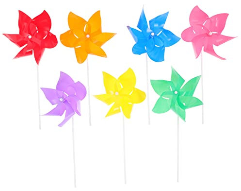 Abaodam 20 Pezzi Mulino a Vento Rotante Ruota del Vento Ruote Pin Girandole per Giardino Mulini a Vento Girandole Vuote Mulino a Vento Giocattolo Girandola di Nozze Plastica Colore Casuale