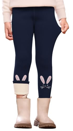 YloveM Leggings Térmicos Niñas de Algodón Mallas Deporte Elásticas con Estampado para Invierno