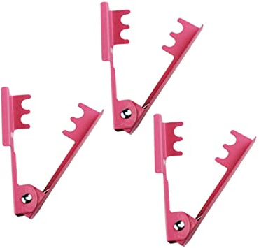 DOITOOL 3pcs Pink Metal Rose Thorn Pliers Spring Action Handle Lightweight Floral Garden Tool for Easy Thorn Removal and Stem Stripping in Home and Flower Arrangements