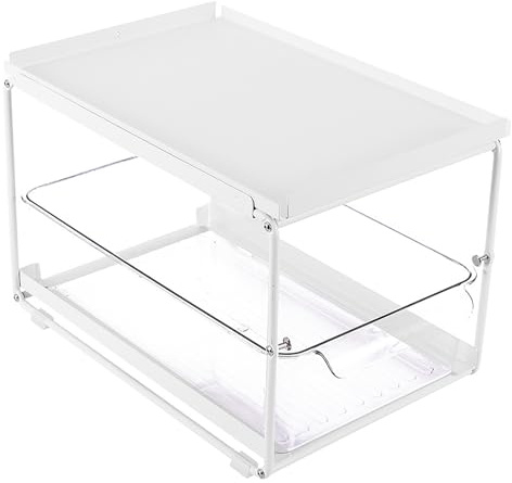 UMDHAIYI Organizador de Armario de Cocina, Estante de Especias en Capas Multifuncional de Acero al Carbono, Organizador Debajo del Fregadero, Suministros de Cocina