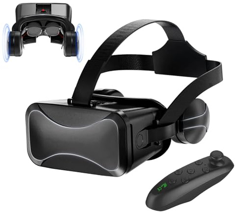 Cuffie per la realtà virtuale per adulti, 3D | Occhiali per bambini - Occhiali 3D per la realtà virtuale auricolare per giochi e 3D, per la cura degli occhi per smartphone