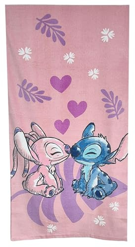 Theonoi Disney Lilo und Stitch, asciugamano da bagno per bambini, 70 x 140 cm, 100% cotone, per ragazze – Standard Öko Tex