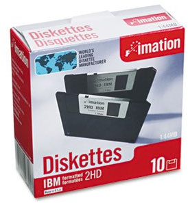 Imation - 3-1/2 Diskettes, Formatted, PC Format, 1.44MB, DS-HD