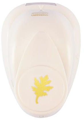 Vaessen Creative 21436-208 Motivstanzer, Small Stanzer Eichenblatt, Ausstanzung 1,5 cm Weit, Metall, lila, 6.5 x 4.5 x 4.4 cm