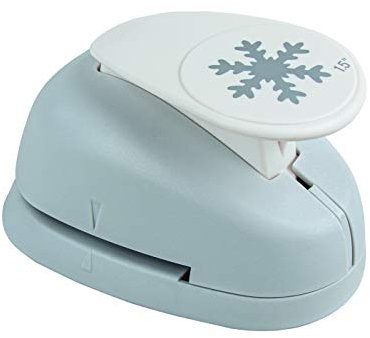 Rayher Hobby 69009000 Motivstanzer Schneeflocke, ø 3,81 cm- 1,5 Zoll, geeignet für Papier/Karton bis zu 200g/m²